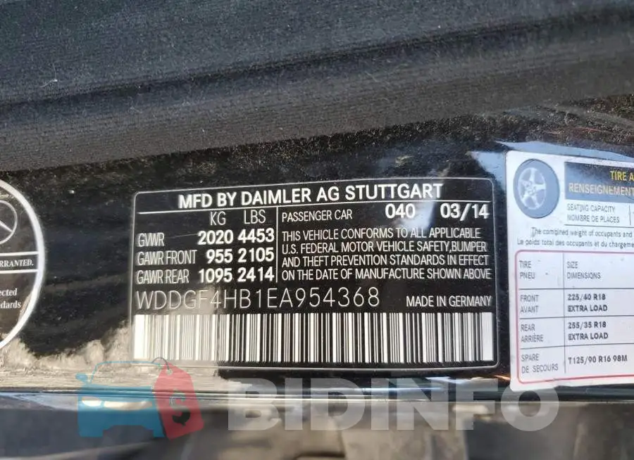 WDDGF4HB1EA954368 Photo# 12