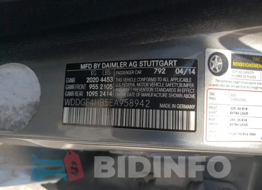 WDDGF4HB5EA958942 Photo# 12