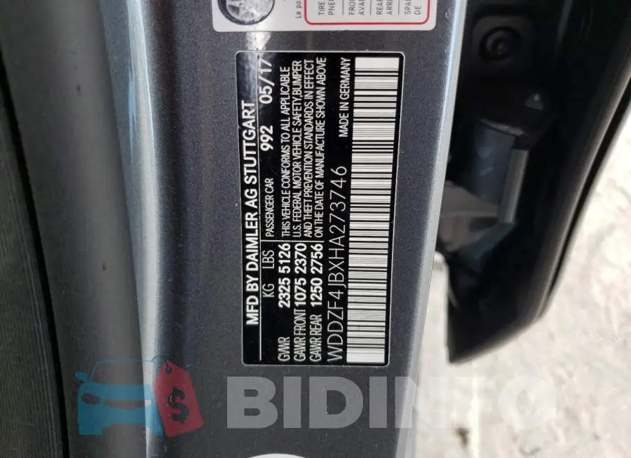 WDDZF4JBXHA273746 Photo# 13