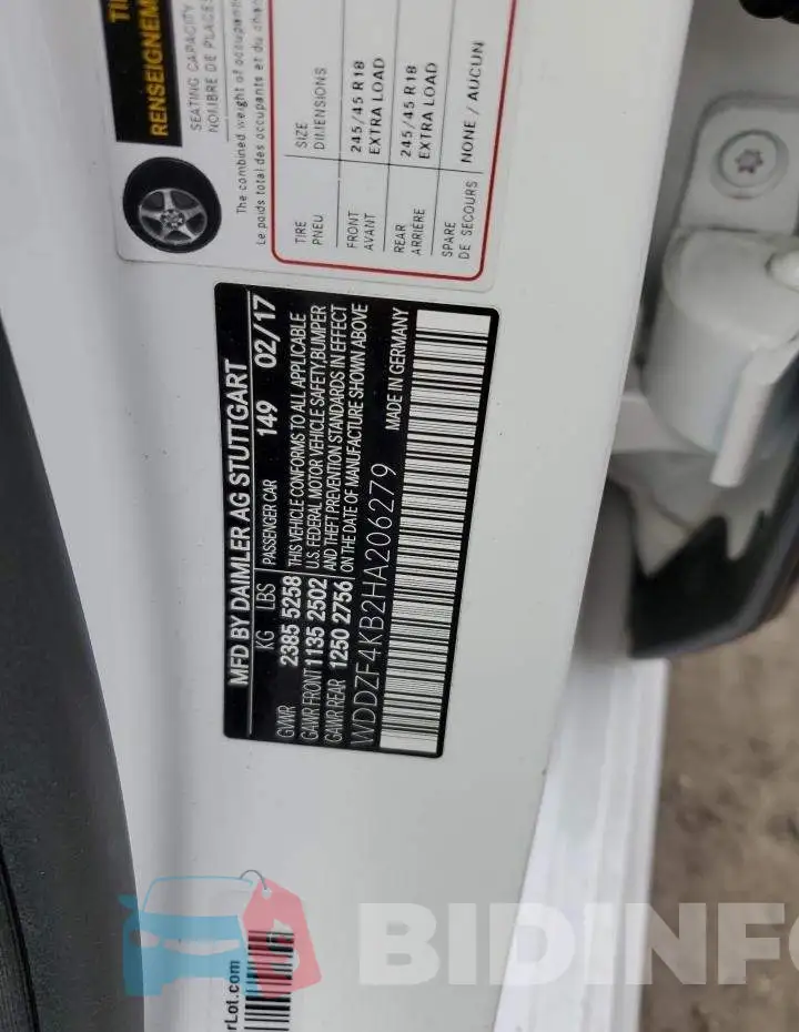 WDDZF4KB2HA206279 Photo# 12
