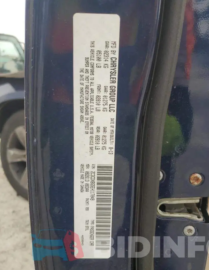2C3CDXBG5EH117049 Photo# 12