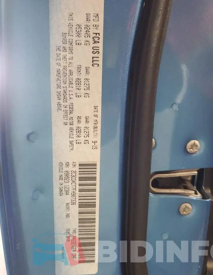 2C3CDXCT7FH907336 Photo# 12