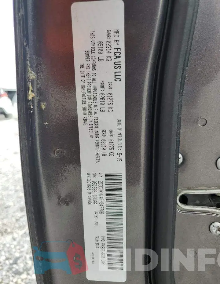 2C3CDXHG4FH847706 Photo# 12