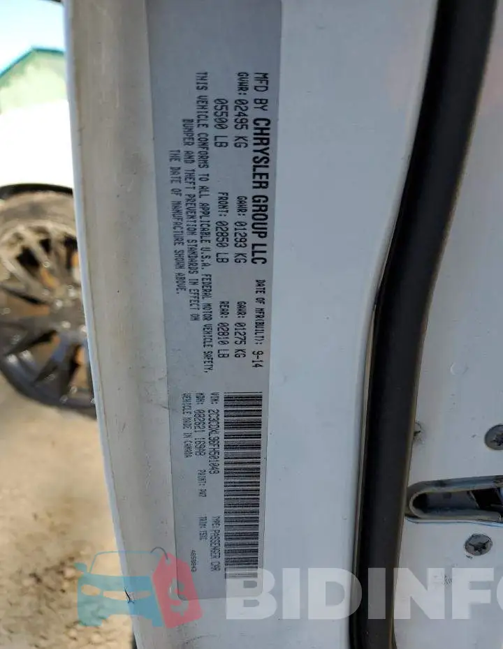 2C3CDXL96FH501049 Photo# 12