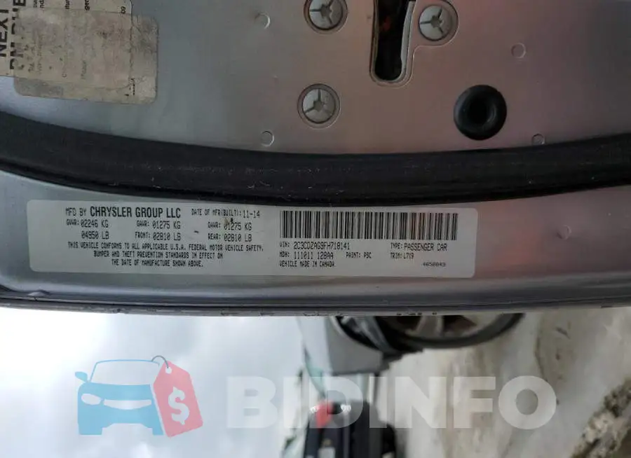 2C3CDZAG9FH718141 Photo# 12