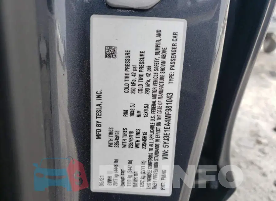 5YJ3E1EA4MF981043 Photo# 12