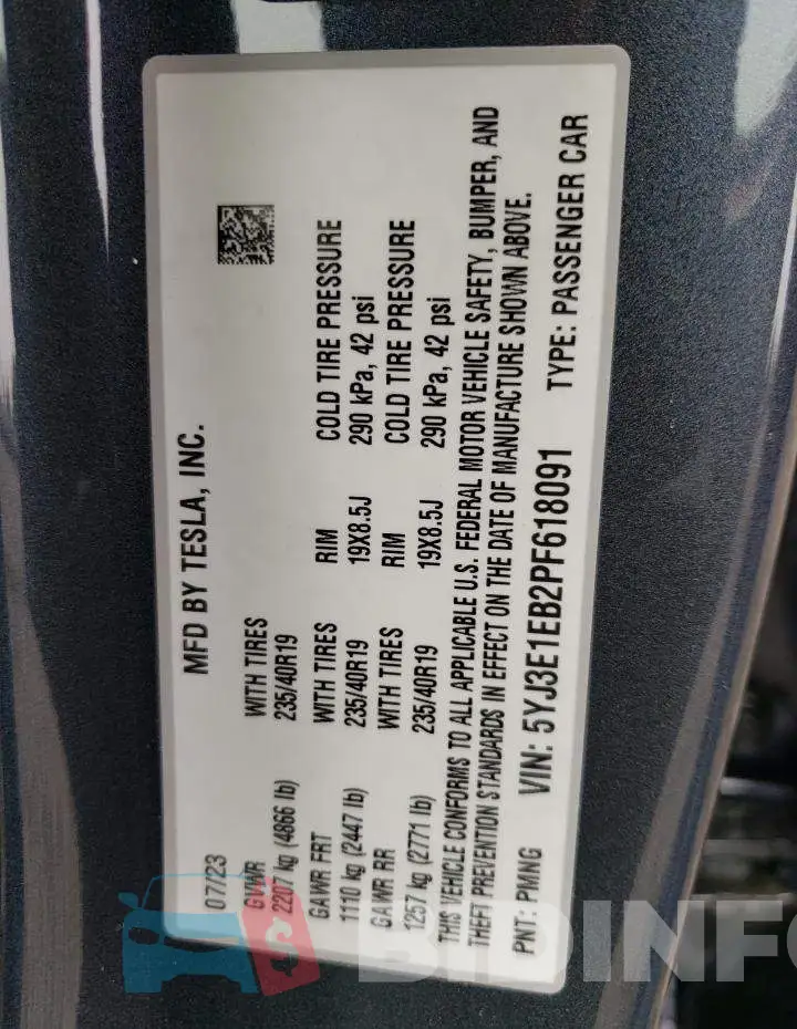 5YJ3E1EB2PF618091 Photo# 12