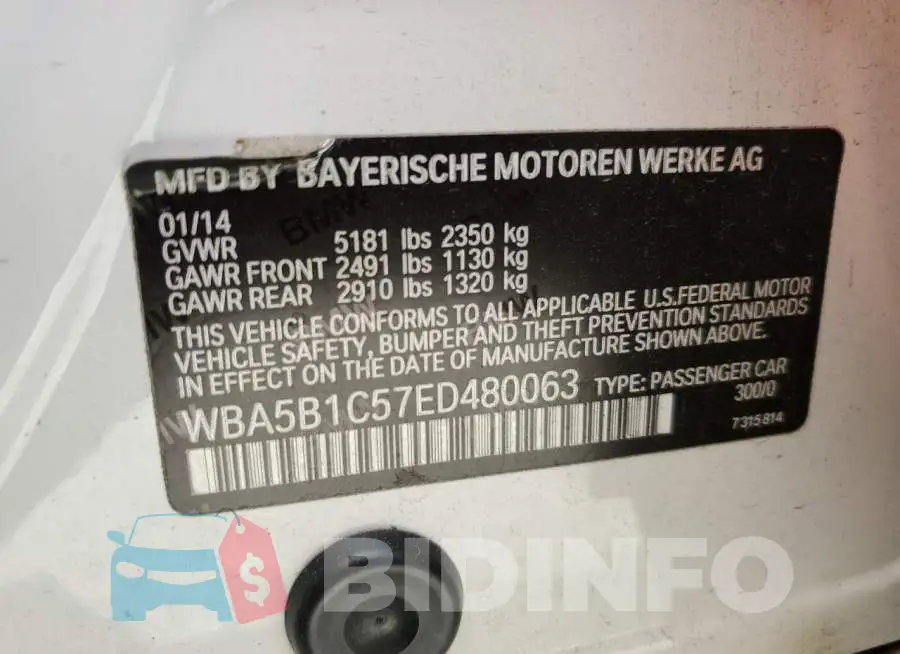 WBA5B1C57ED480063 Photo# 12