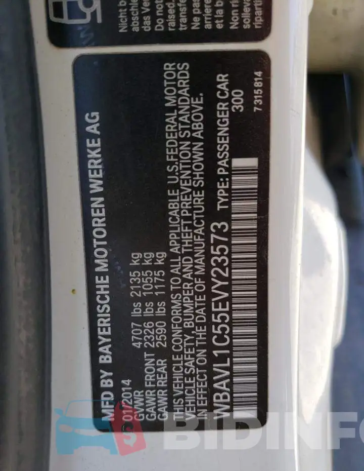 WBAVL1C55EVY23573 Photo# 12