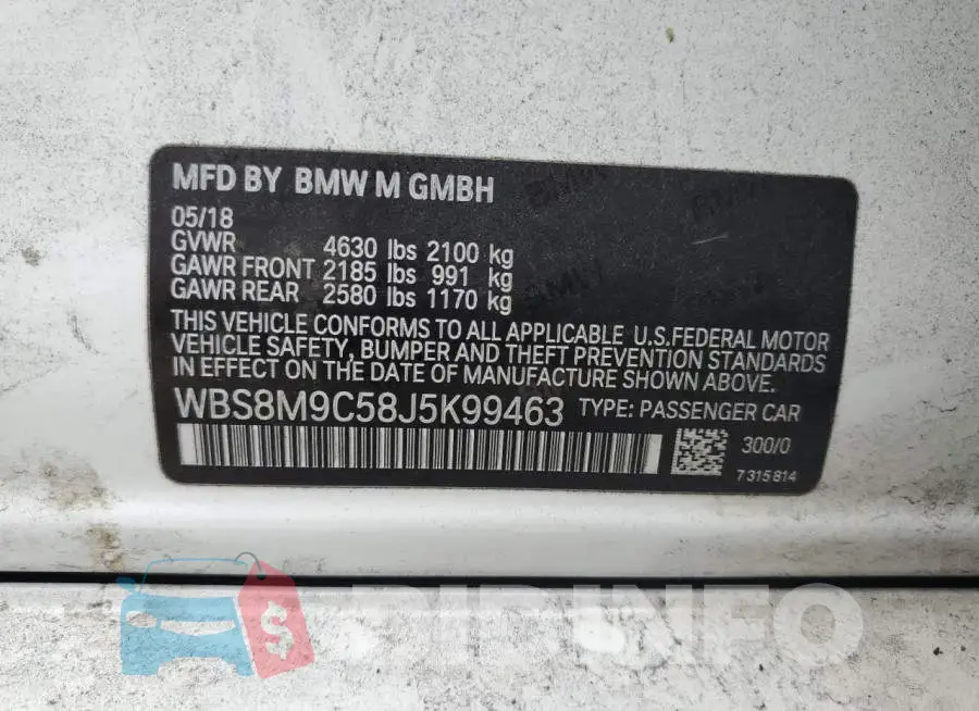 WBS8M9C58J5K99463 Photo# 12