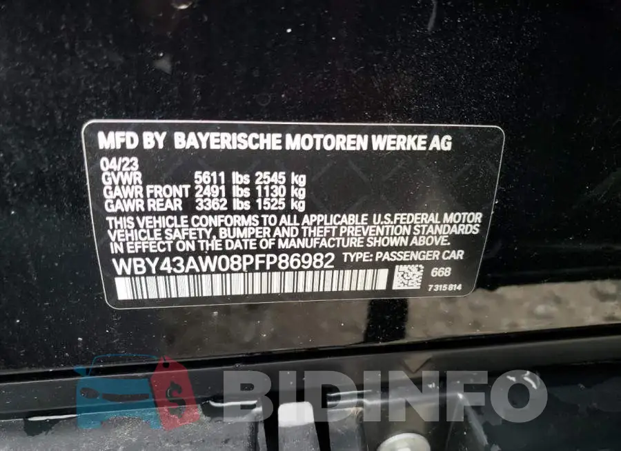 WBY43AW08PFP86982 Photo# 13