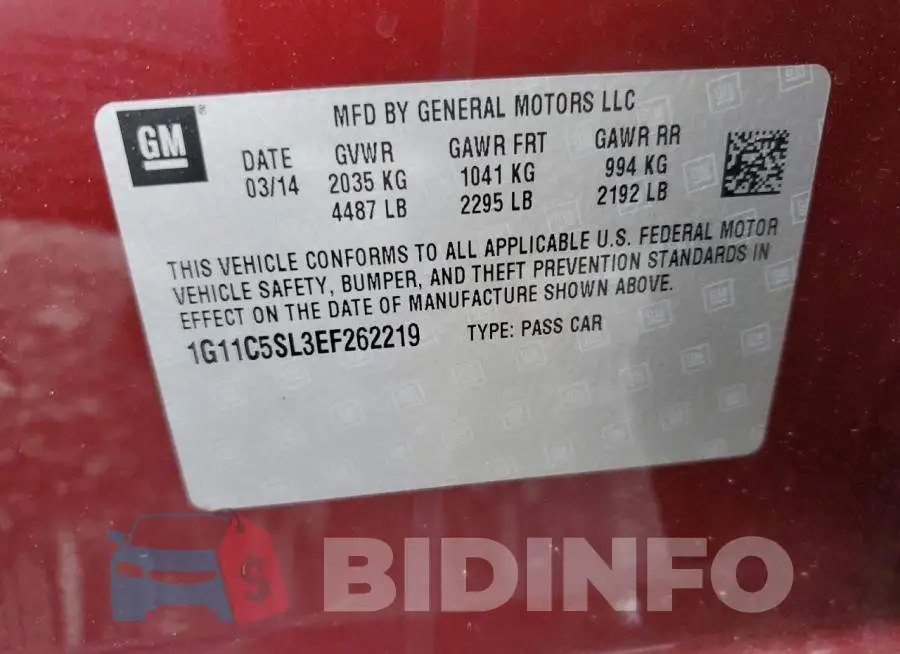 1G11C5SL3EF262219 Photo# 12