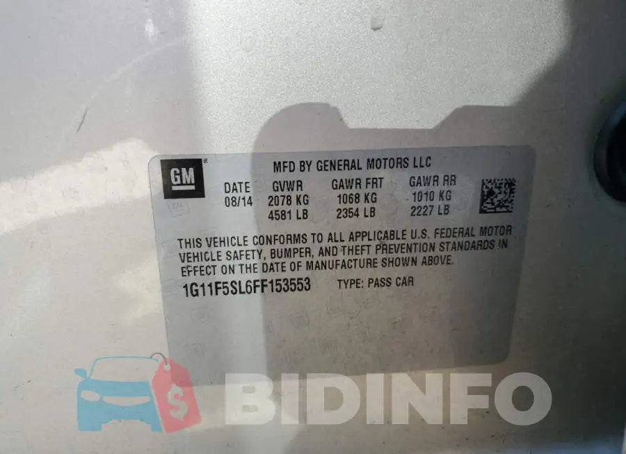 1G11F5SL6FF153553 Photo# 12