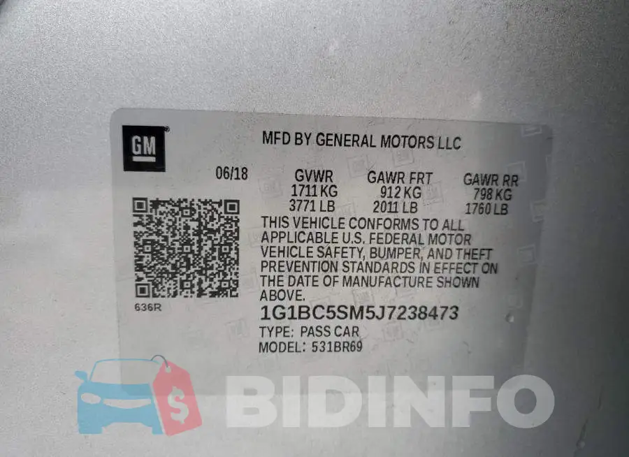 1G1BC5SM5J7238473 Photo# 12