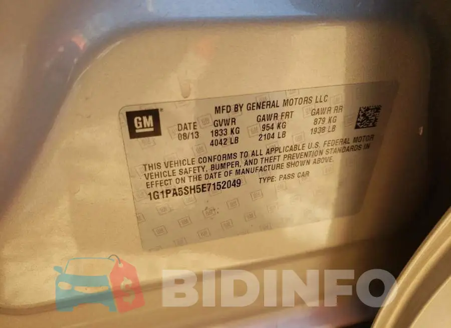 1G1PA5SH5E7152049 Photo# 12