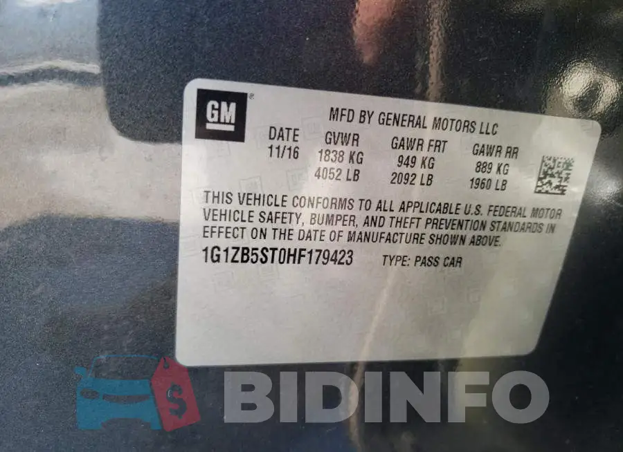 1G1ZB5ST0HF179423 Photo# 12