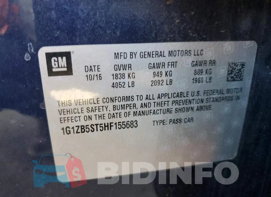 1G1ZB5ST5HF155683 Photo# 12