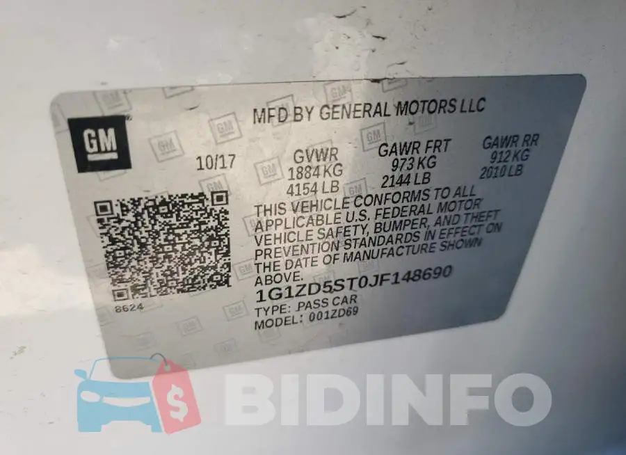 1G1ZD5ST0JF148690 Photo# 12