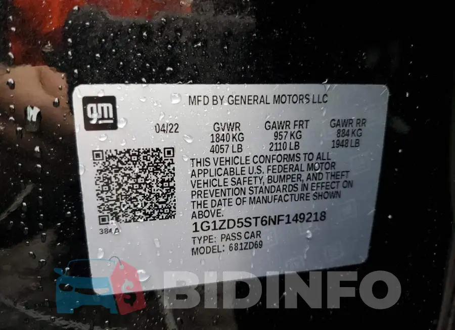 1G1ZD5ST6NF149218 Photo# 12