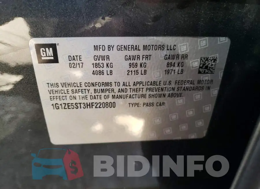 1G1ZE5ST3HF220800 Photo# 12