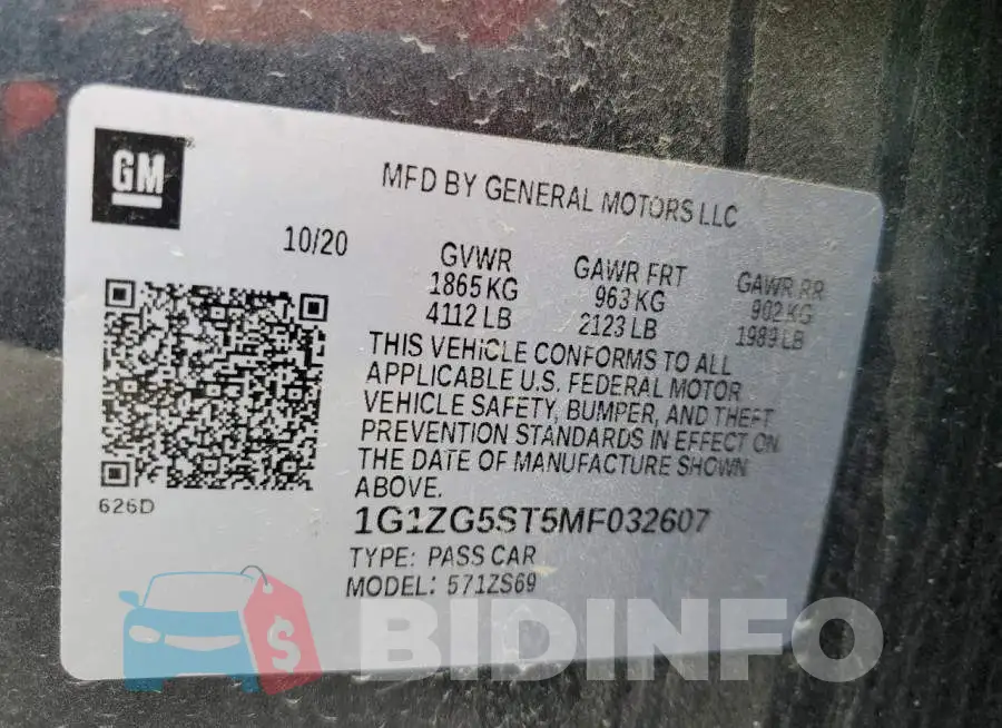 1G1ZG5ST5MF032607 Photo# 12