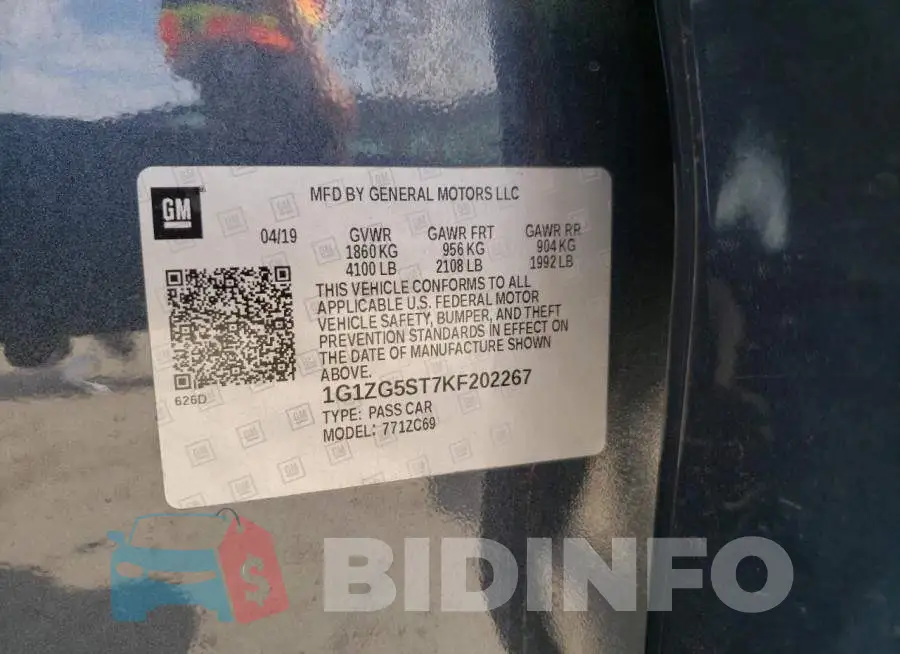 1G1ZG5ST7KF202267 Photo# 13