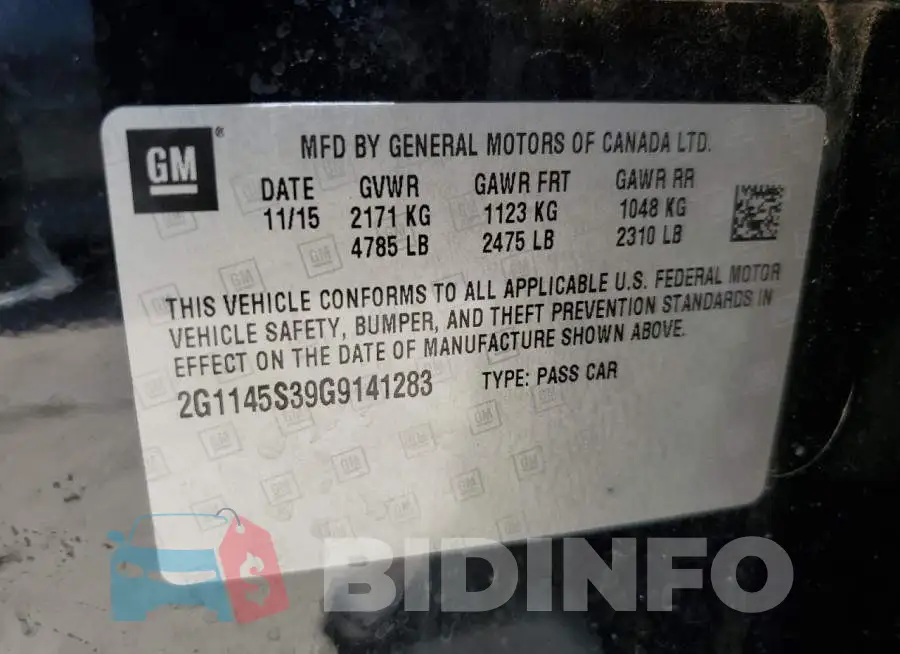 2G1145S39G9141283 Photo# 12