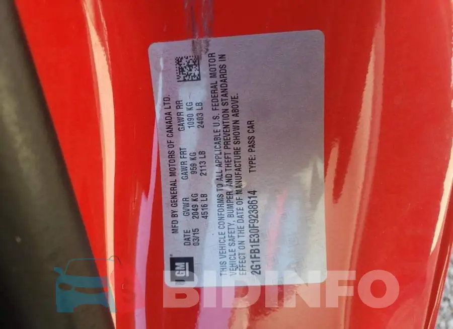 2G1FB1E30F9238614 Photo# 12