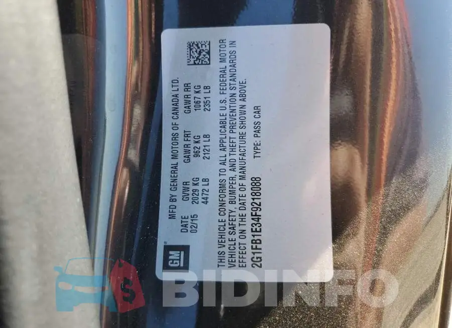 2G1FB1E34F9218088 Photo# 12