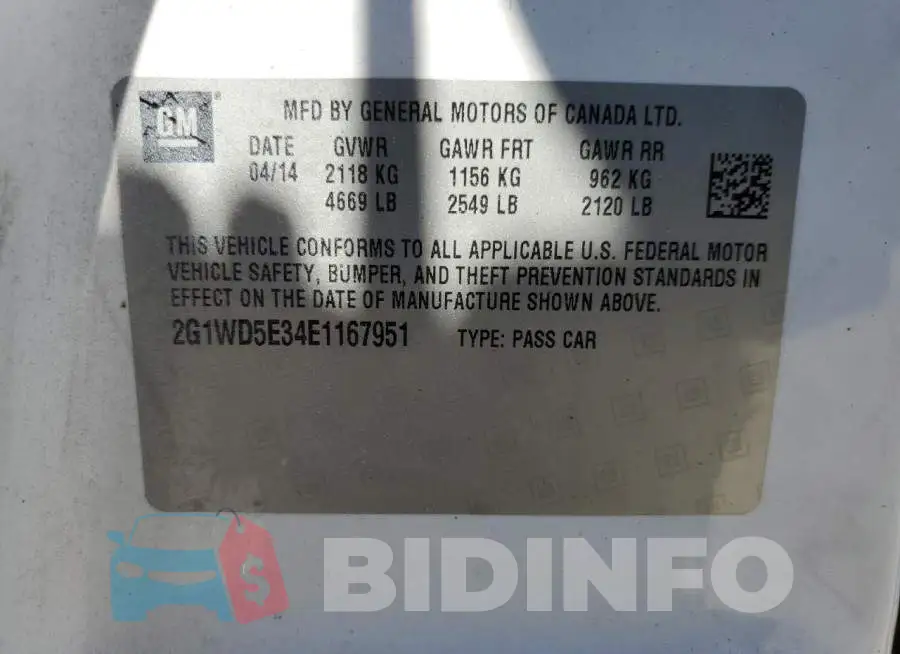 2G1WD5E34E1167951 Photo# 12