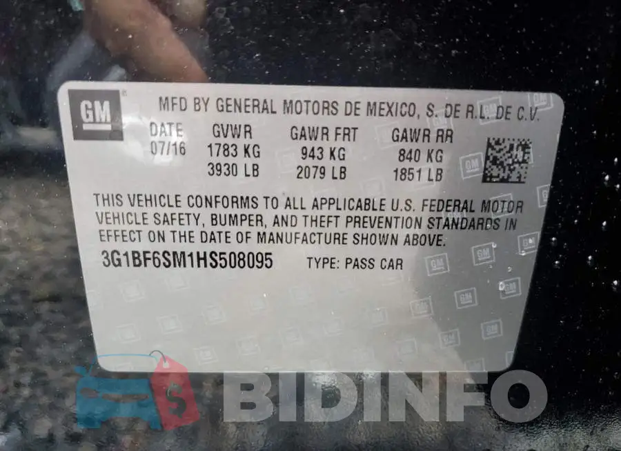 3G1BF6SM1HS508095 Photo# 13