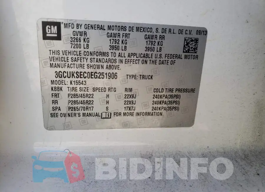 3GCUKSEC0EG251906 Photo# 12