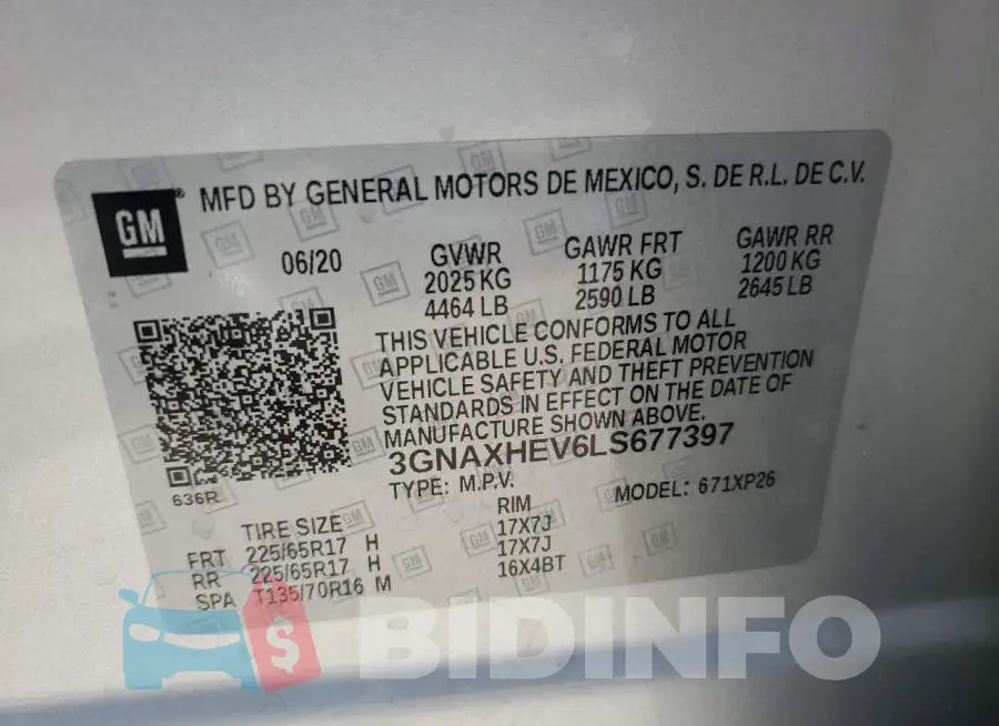 3GNAXHEV6LS677397 Photo# 13