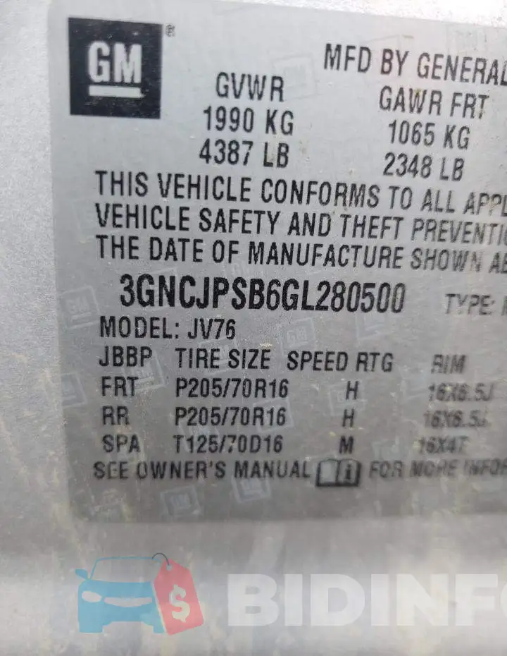 3GNCJPSB6GL280500 Photo# 12