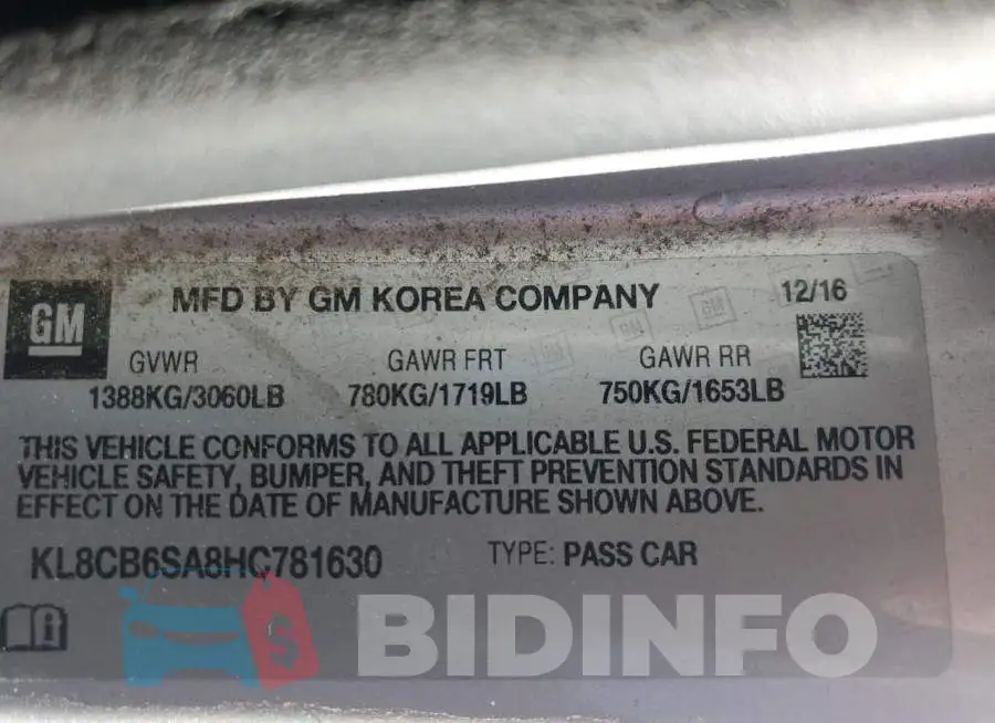 KL8CB6SA8HC781630 Photo# 12