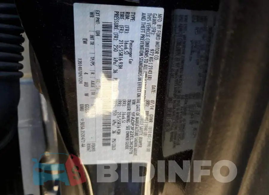 1FADP3F22EL362978 Photo# 12