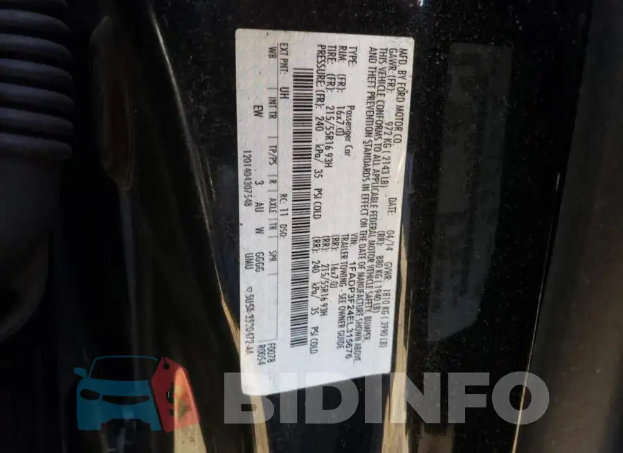 1FADP3F24EL315676 Photo# 12