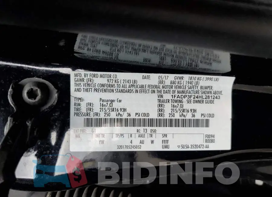 1FADP3F24HL281243 Photo# 13
