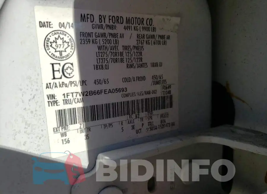 1FT7W2B66FEA05693 Photo# 12