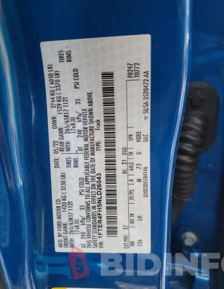 1FTER4FH5NLD26043 Photo# 12