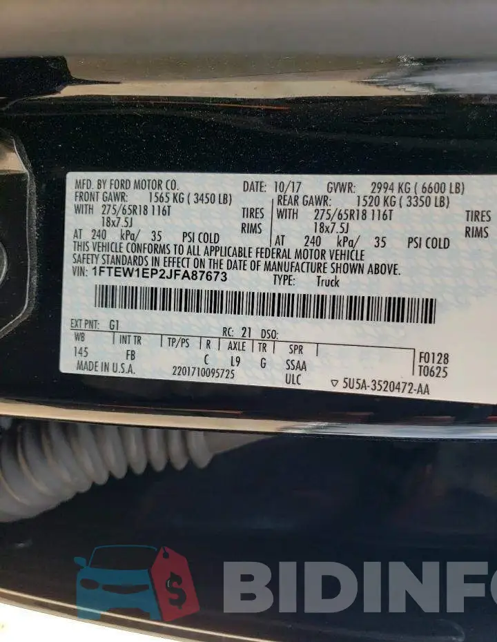 1FTEW1EP2JFA87673 Photo# 13