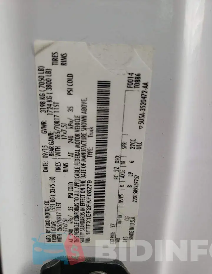 1FTFX1EF2FKF08279 Photo# 12