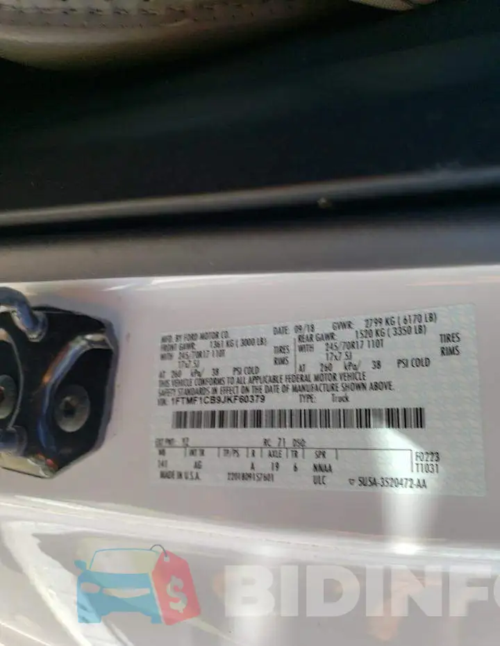 1FTMF1CB9JKF60379 Photo# 12