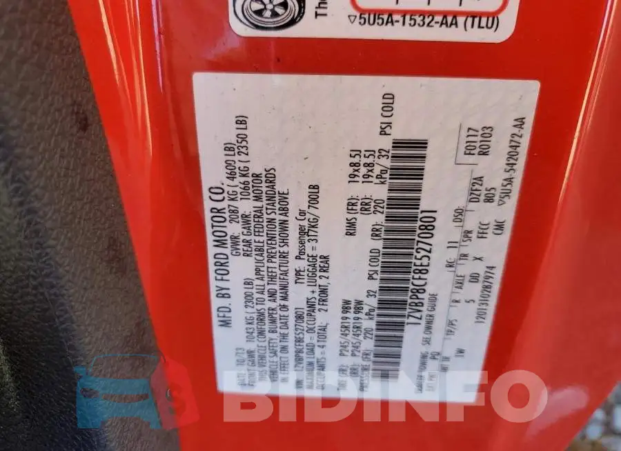 1ZVBP8CF8E5270801 Photo# 12
