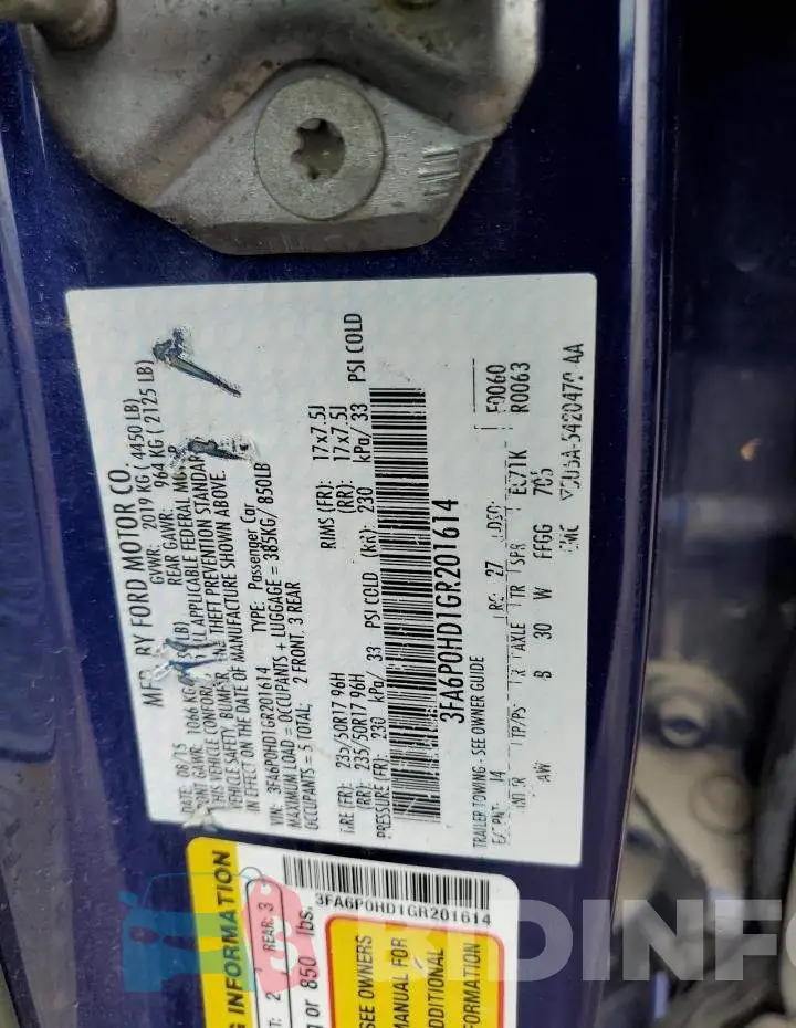3FA6P0HD1GR201614 Photo# 13