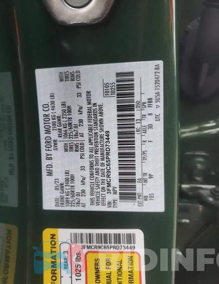 3FMCR9C65PRD73449 Photo# 12
