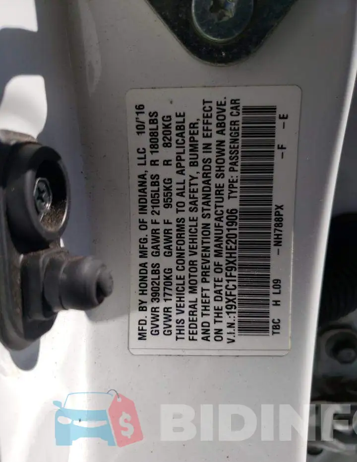 19XFC1F9XHE201906 Photo# 12