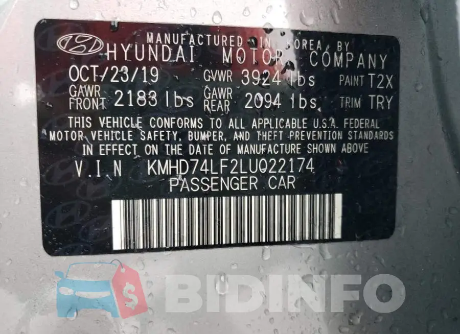 KMHD74LF2LU022174 Photo# 13