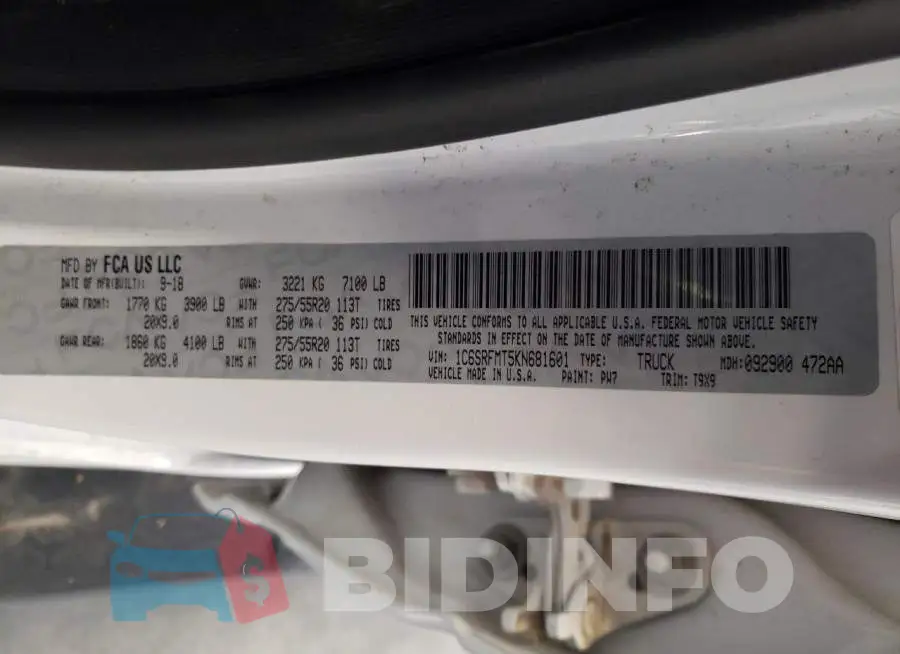 1C6SRFMT5KN681601 Photo# 12