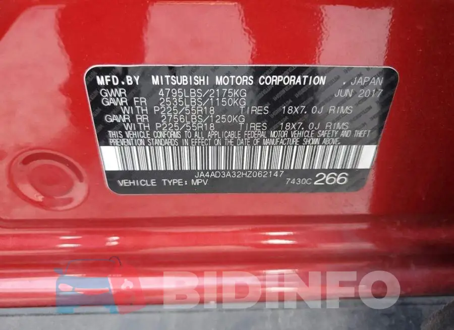 JA4AD3A32HZ062147 Photo# 13
